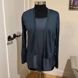 Ann Taylor Layered Tank w/ Cardigan